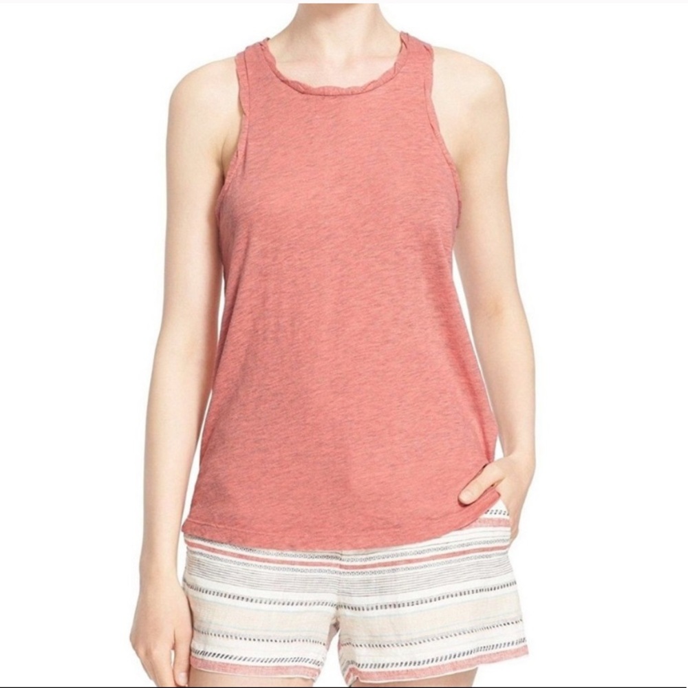 JOIE Racerback Burnt Coral Tank Top
